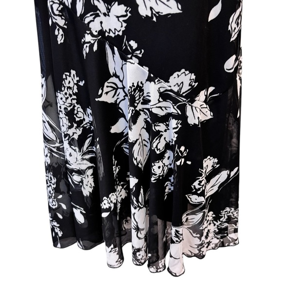 Y2K Black Floral Fairy Slip Halter Dress M Black Whimsy Goth Gypsy Whimsical - Picture 4 of 8